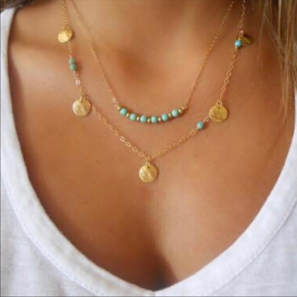 Ivy & Fig turquoise bead necklace!